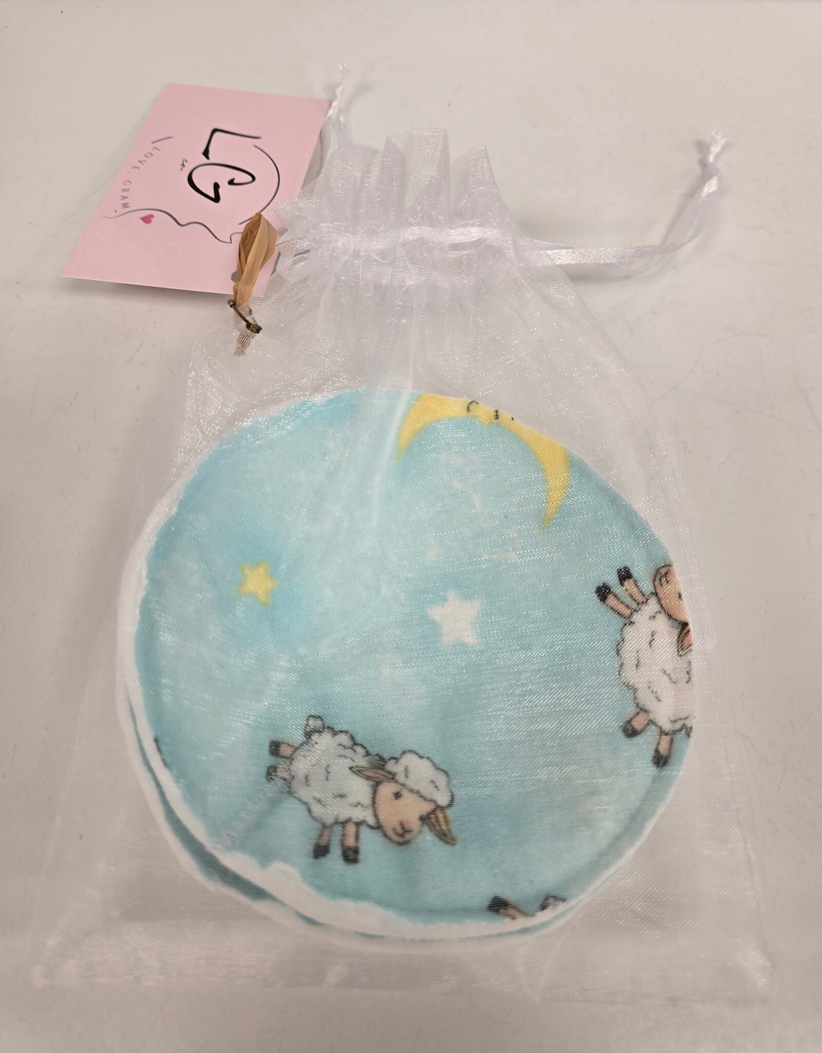 Nursing Pads Set of 2 - Blue Lamb/Yellow Moon