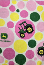 Receiving Blanket - John Deere (pink/green)