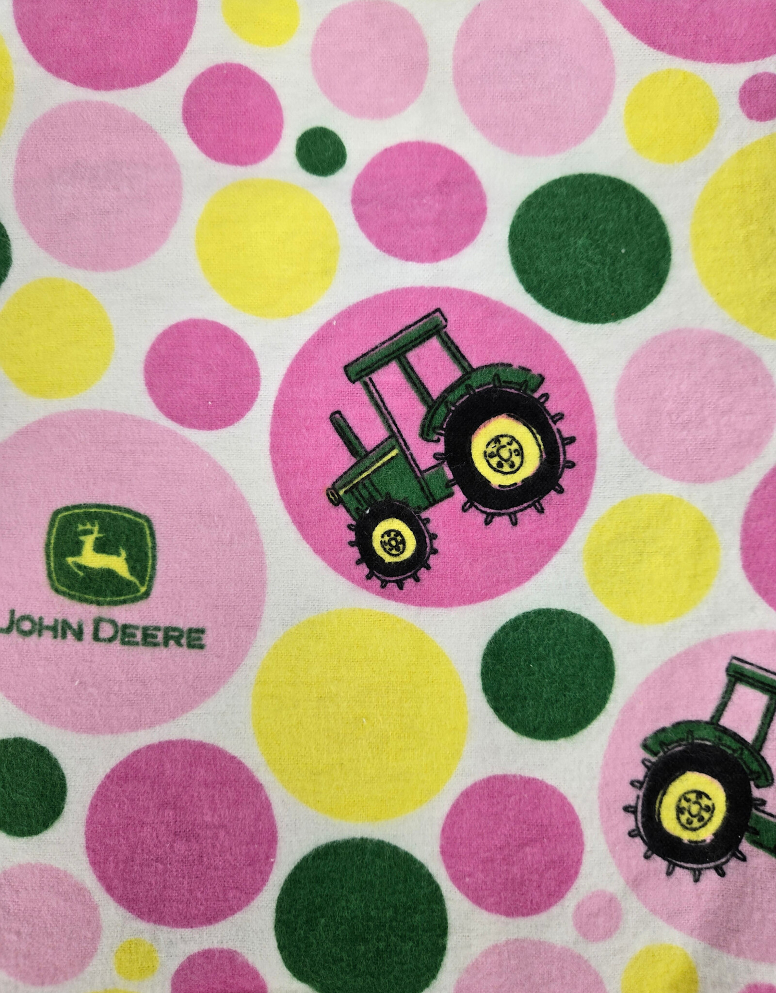 Receiving Blanket - John Deere (pink/green)