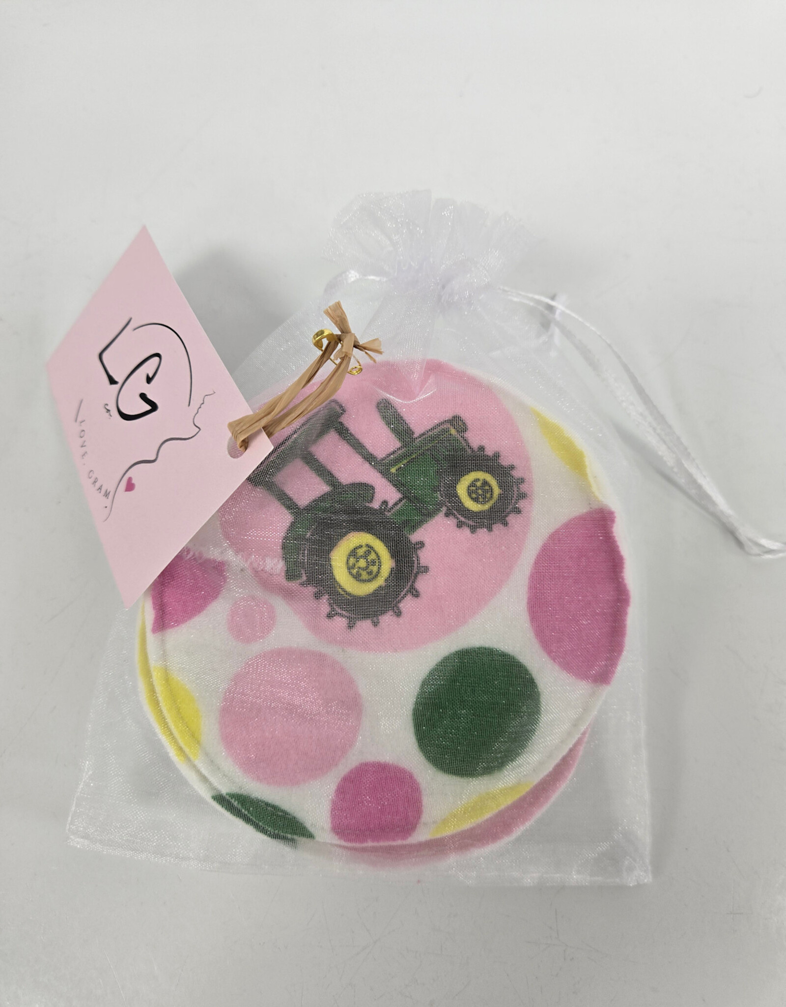 Nursing Pads Set of 2 - John Deere (pink/green)