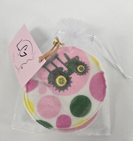 Nursing Pads Set of 2 - John Deere (pink/green)