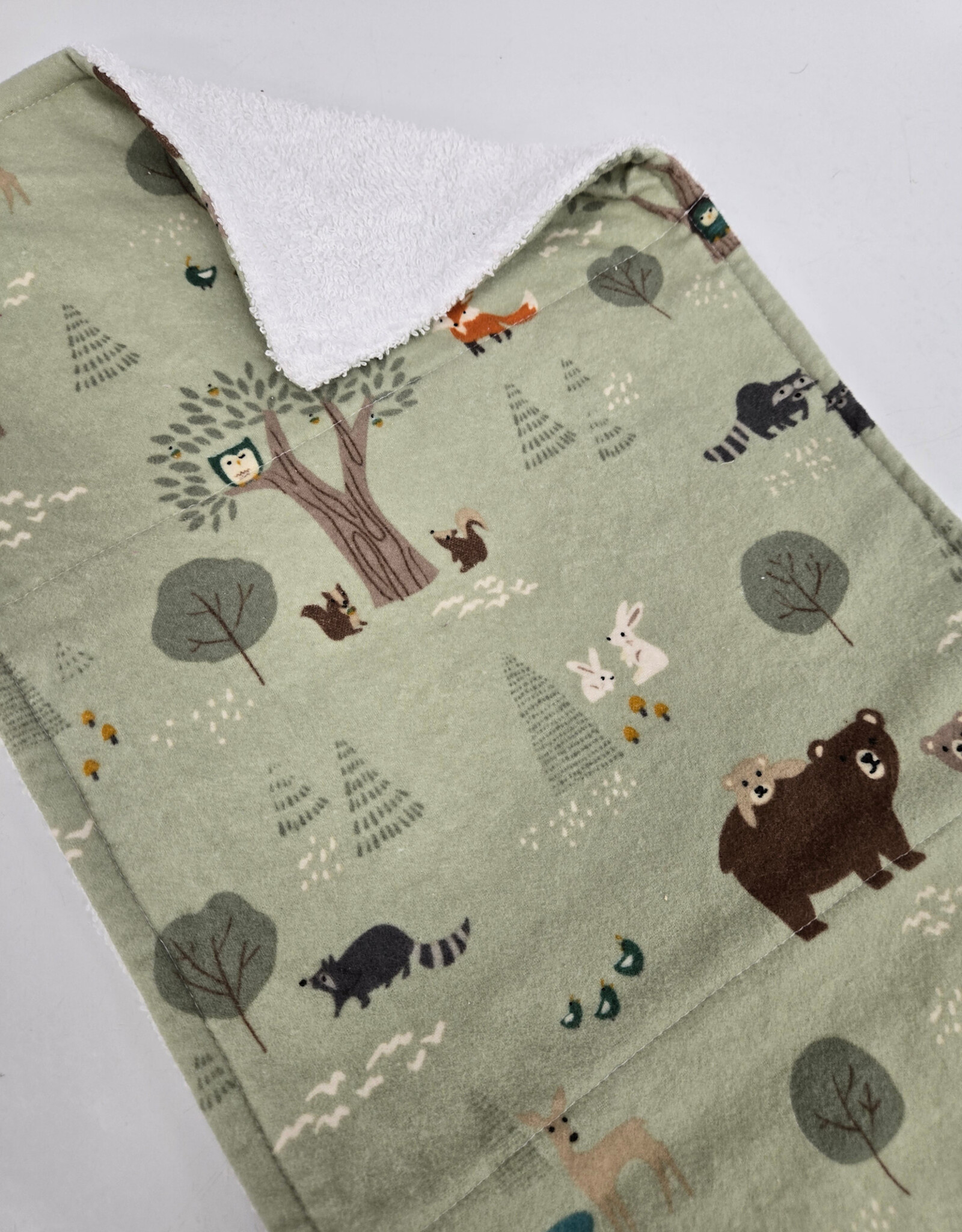 Burp Cloth - Green Forest #2