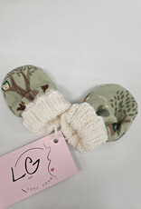 Flannel Mitts - Green Forest #2