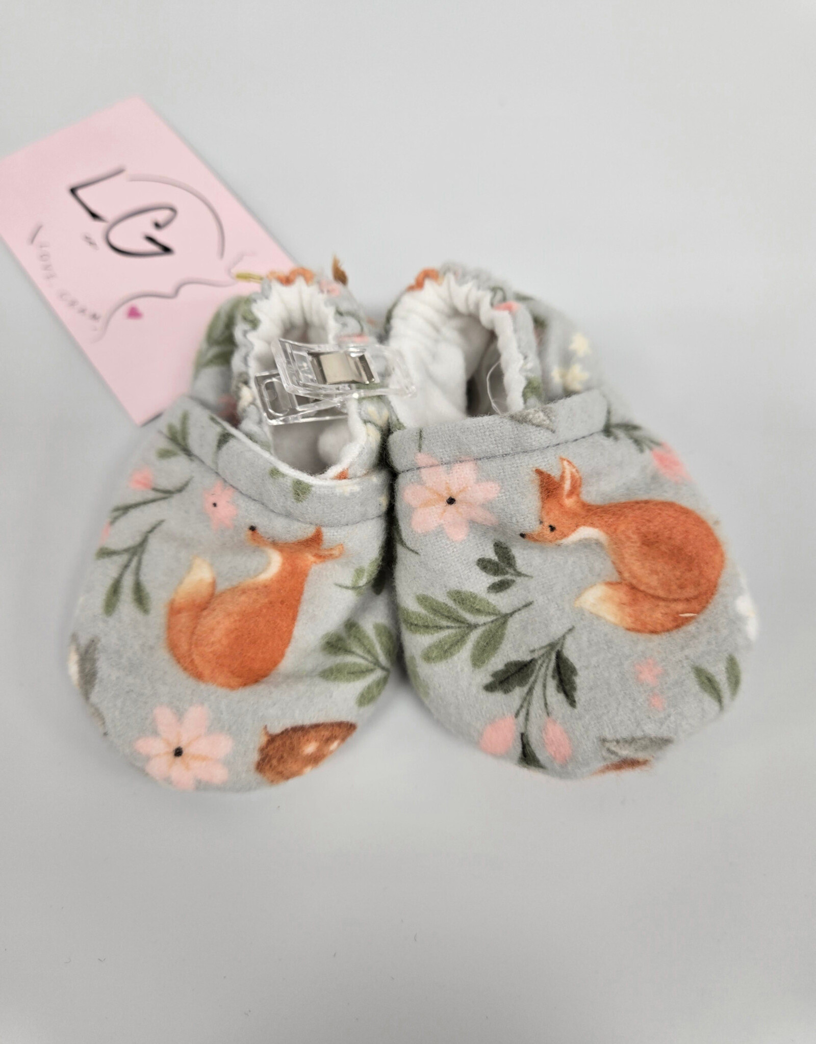 Flannel Slippers - Grey Fox