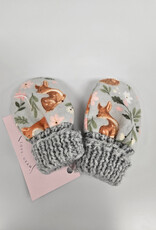 Flannel Mitts - Grey Fox