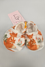 Flannel Slippers - White Fox