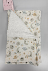 Burp Cloth - Blue Moons & Rainbows
