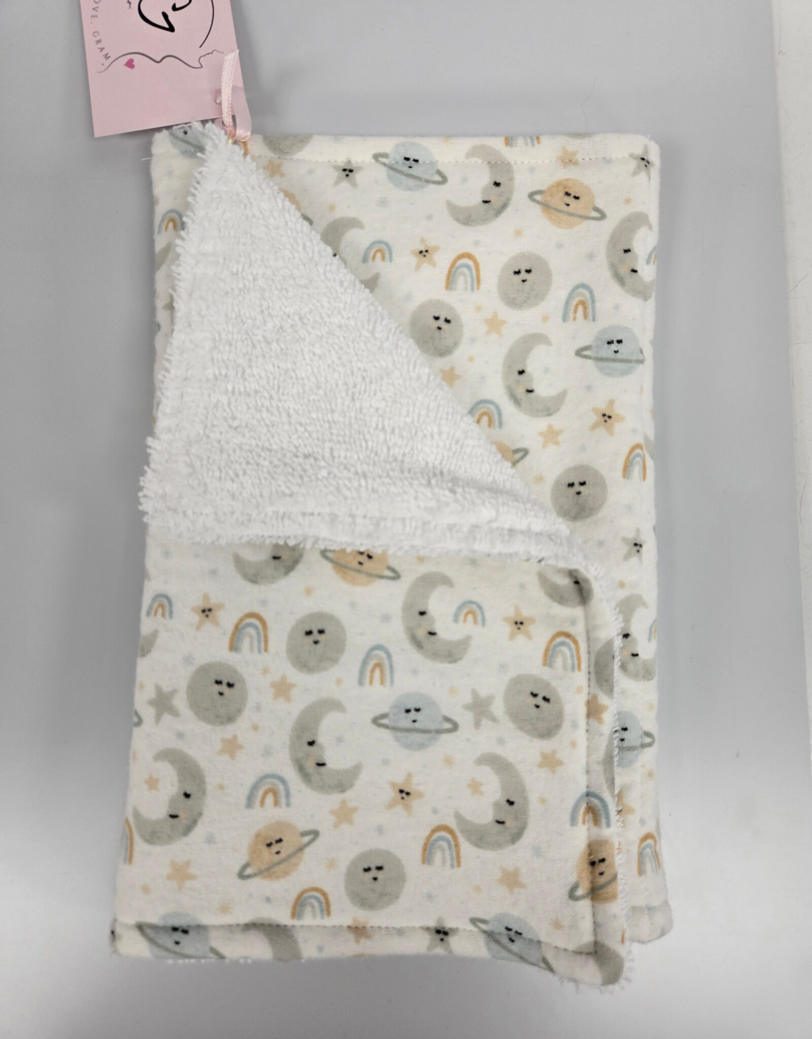 Burp Cloth - Blue Moons & Rainbows