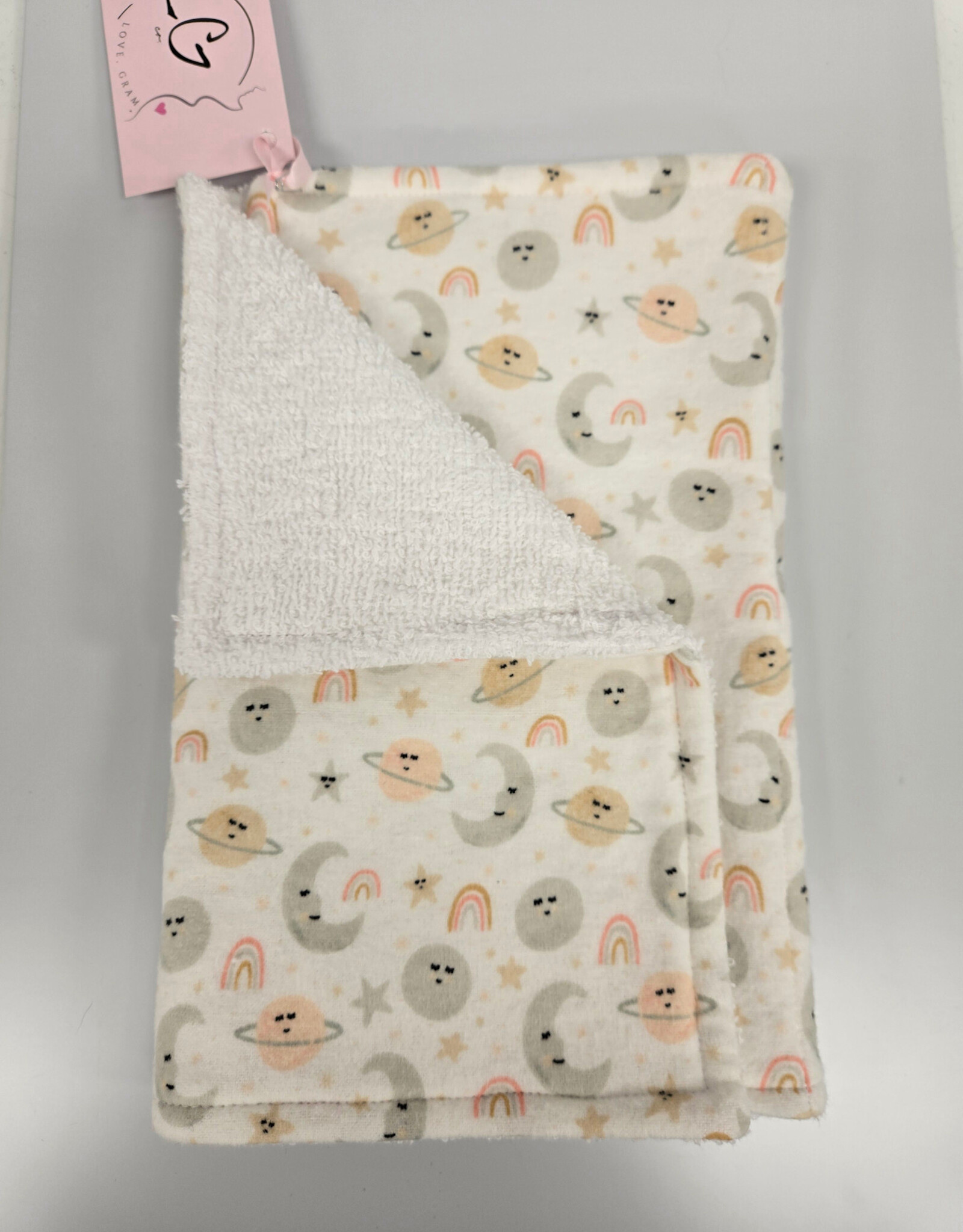 Burp Cloth - Blush Moons & Rainbows