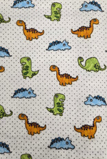 Receiving Blanket - White Dinosaur
