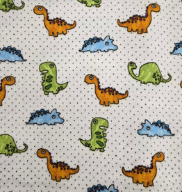 Receiving Blanket - White Dinosaur