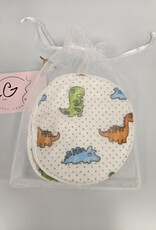Nursing Pads Set of 2 - White Dinosaur