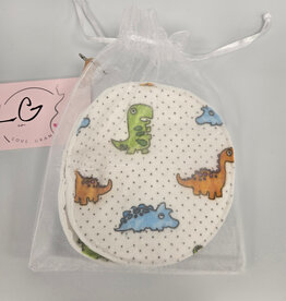 Nursing Pads Set of 2 - White Dinosaur