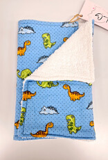Burp Cloth - Blue Dinosaur