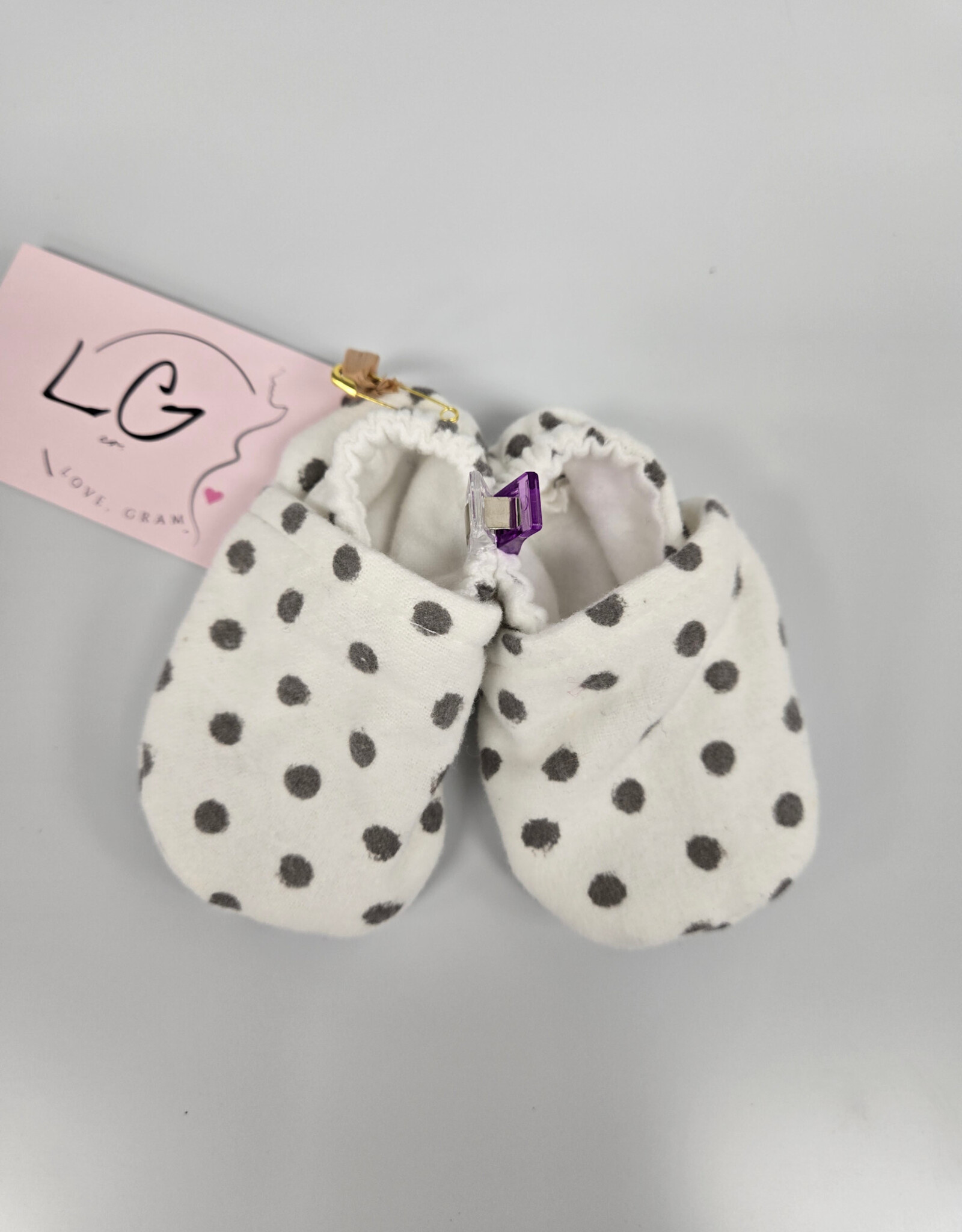 Flannel Slippers - Polka Dots