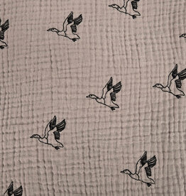 Swaddle Blanket - Taupe w/Canada Goose