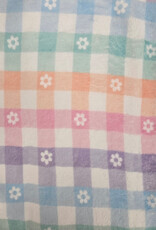 Minky Stroller Blanket - Pastel Flowers