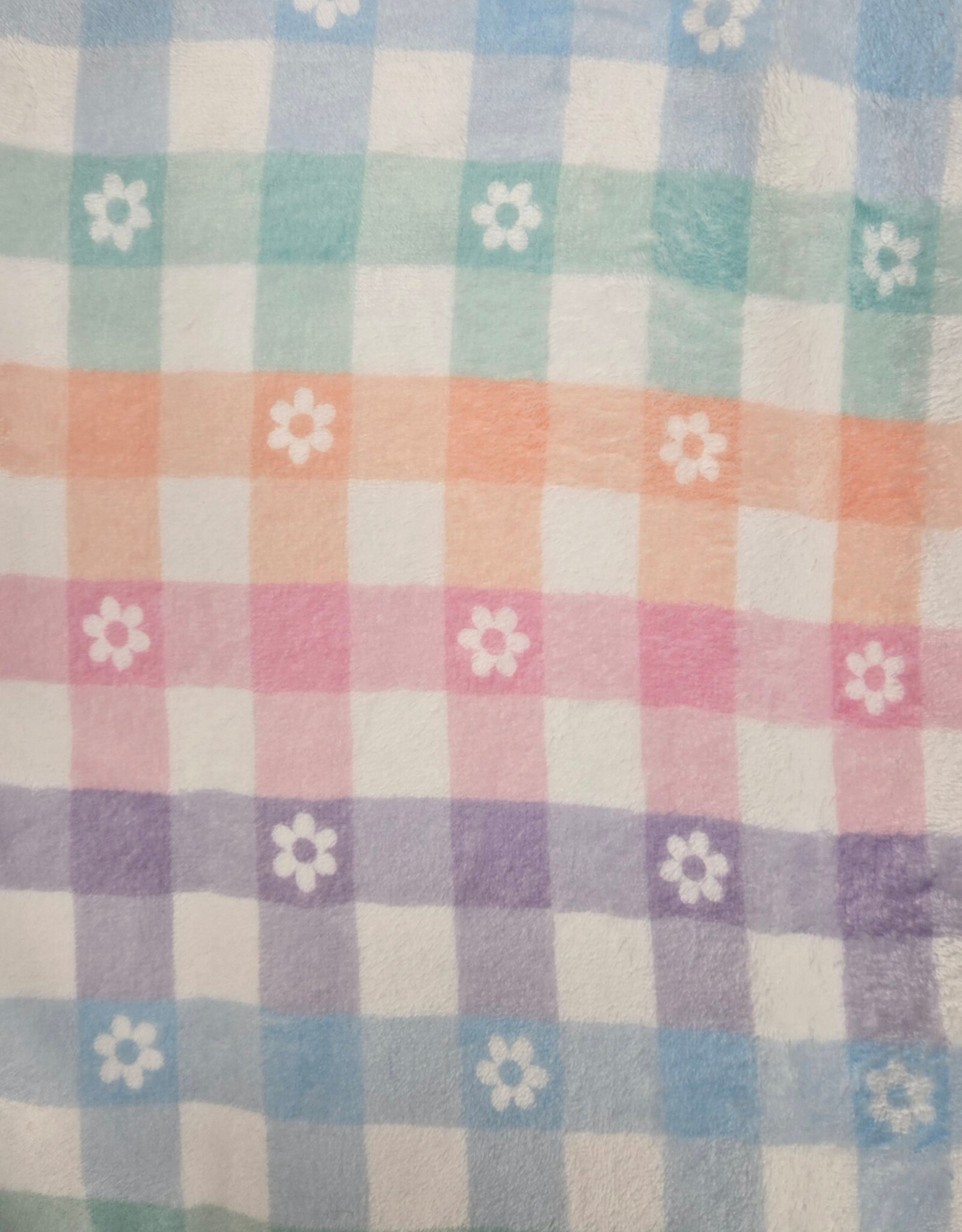 Minky Stroller Blanket - Pastel Flowers