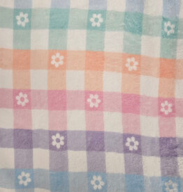 Minky Stroller Blanket - Pastel Flowers
