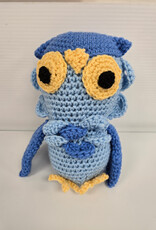 Crocheted Medium Stuffie -  Blue Owl