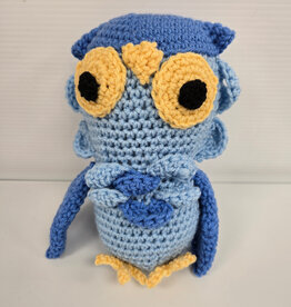 Crocheted Medium Stuffie -  Blue Owl