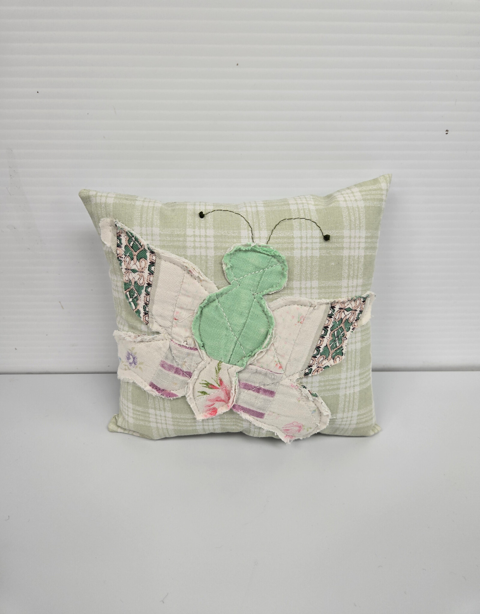 Handmade Butterfly Vintage Quilt Pillow - small