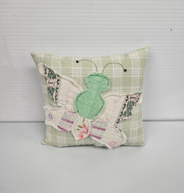 Handmade Butterfly Vintage Quilt Pillow - small