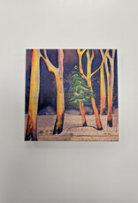 Solid Maple Wood Coaster #1529  - Winter Trees