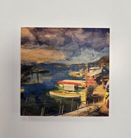 Solid Maple Wood Coaster #544  - Harbour