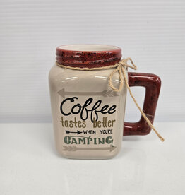 "Coffee tastes better when you're camping" Mug