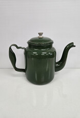 Vintage Green Enamel Teapot