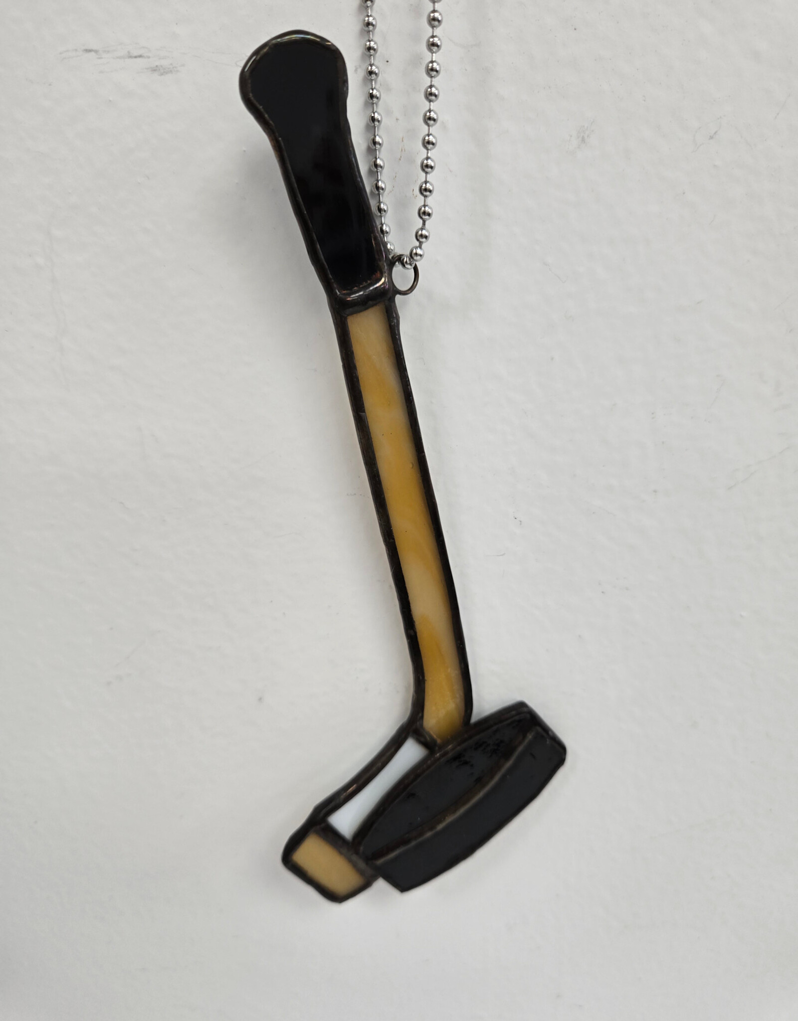 Stained Glass Hockey Stick & Puck
