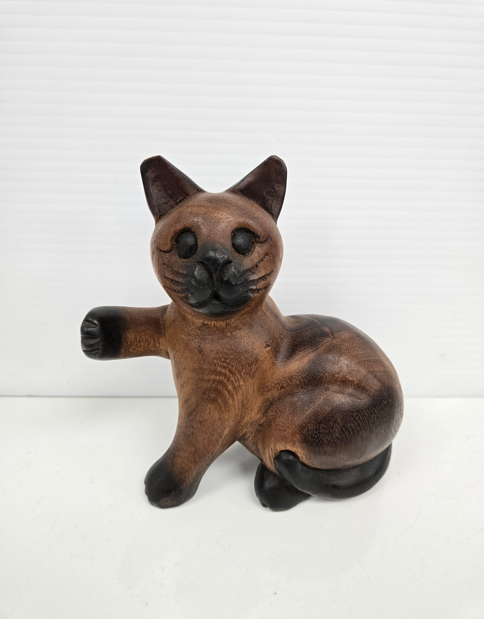 Vintage Wooden Cat - 6"