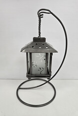 Metal Lantern w/Stand - dragonfly