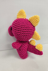 Crocheted Small Stuffie - Pink Dinosaur