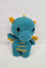 Crocheted Small Stuffie - Blue Dragon