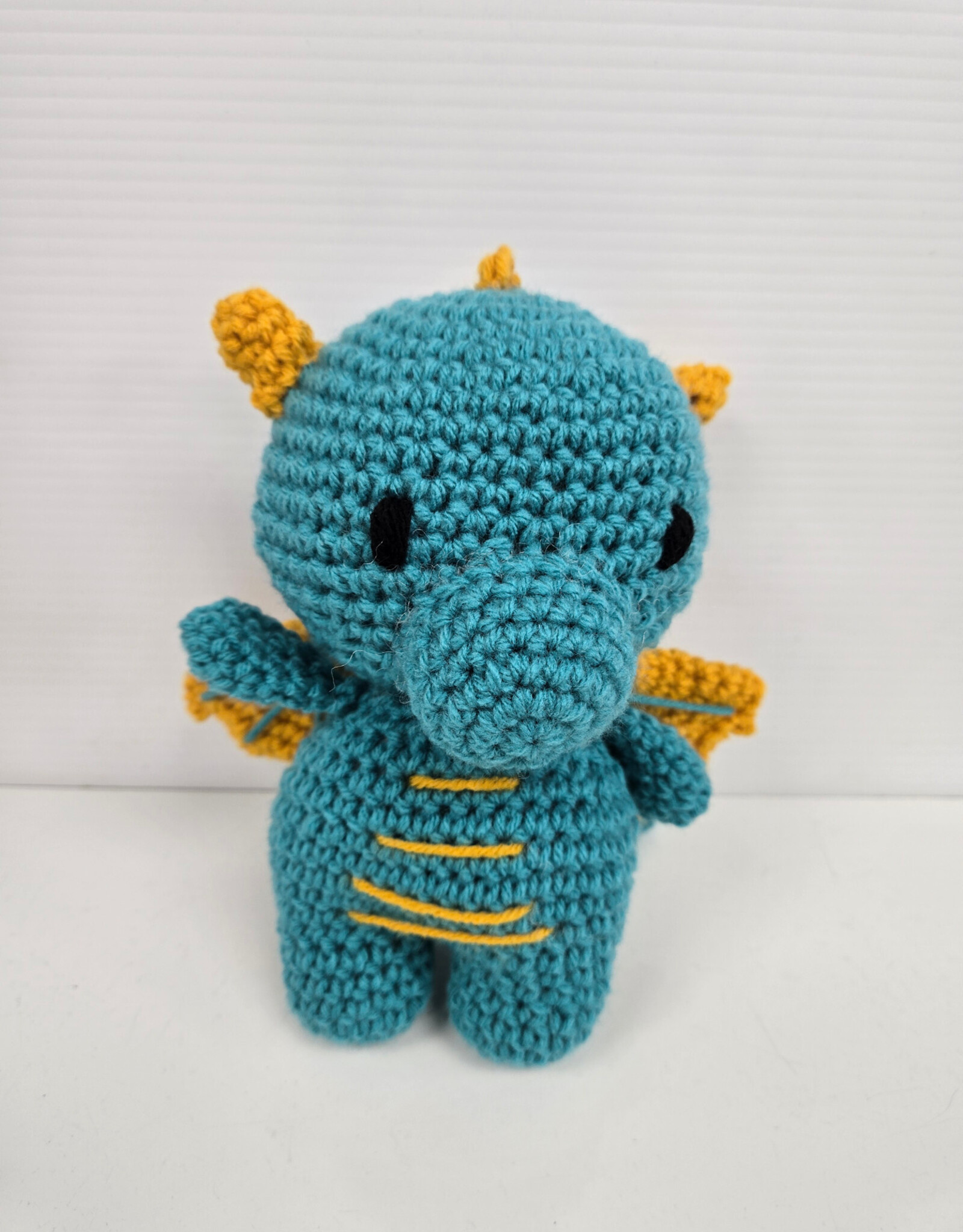 Crocheted Small Stuffie - Blue Dragon