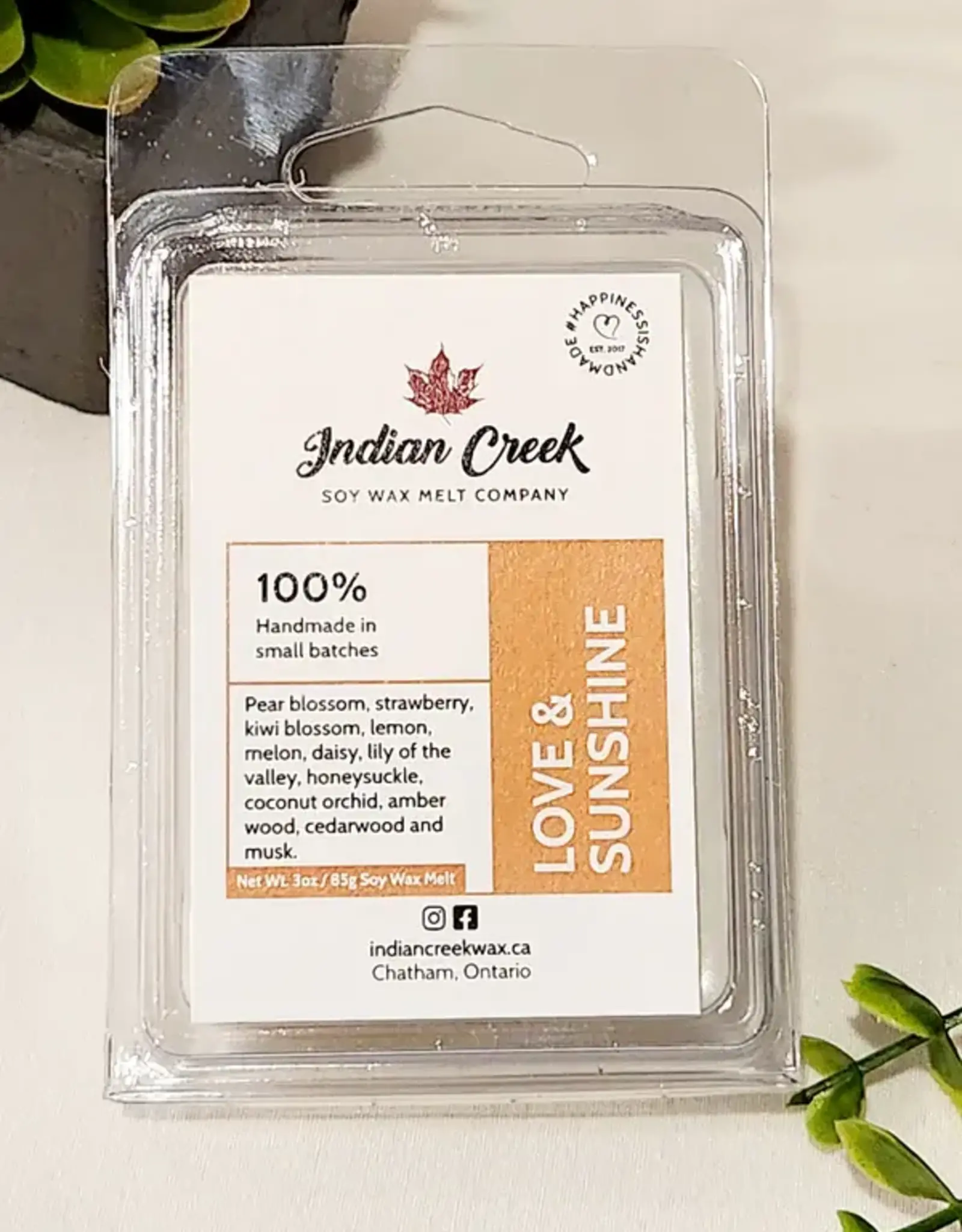 Indian Creek Wax Soy Wax Melts - Love & Sunshine