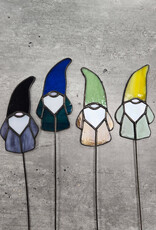 Stained Glass Gnome - plant stake
