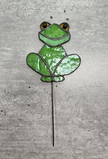 Stained Glass Frog Plant Stake