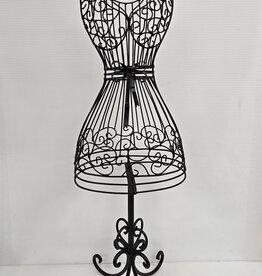 Black Metal Wire Dress Form - 29"
