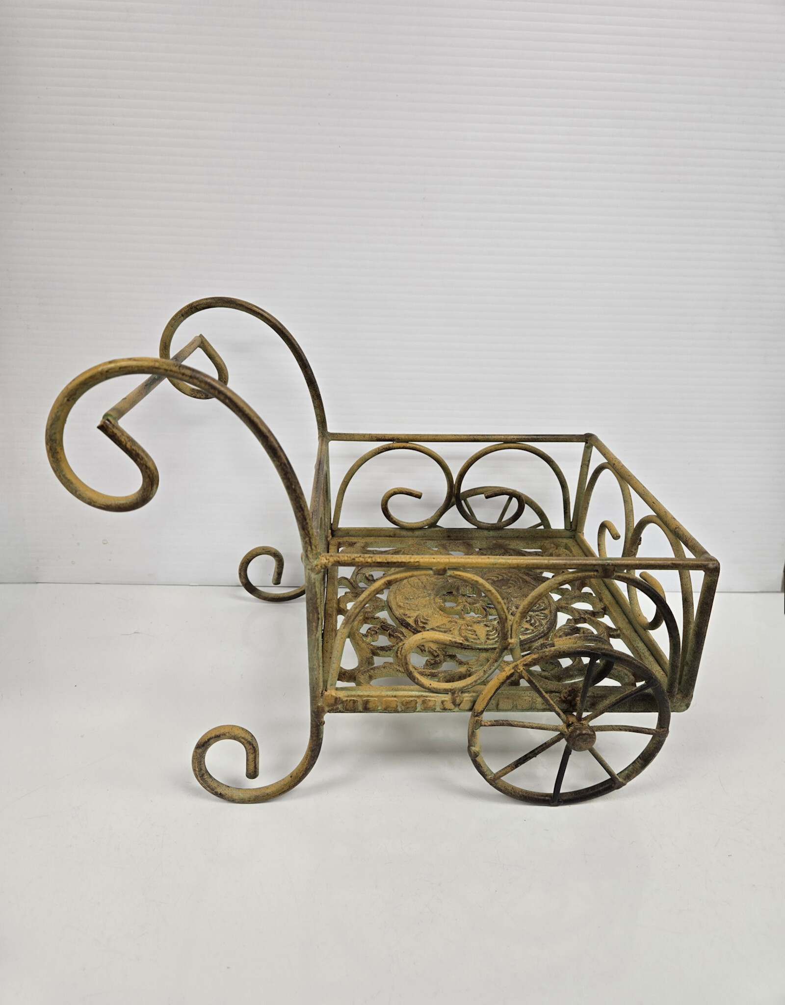 Cast Iron Flower Cart Planter