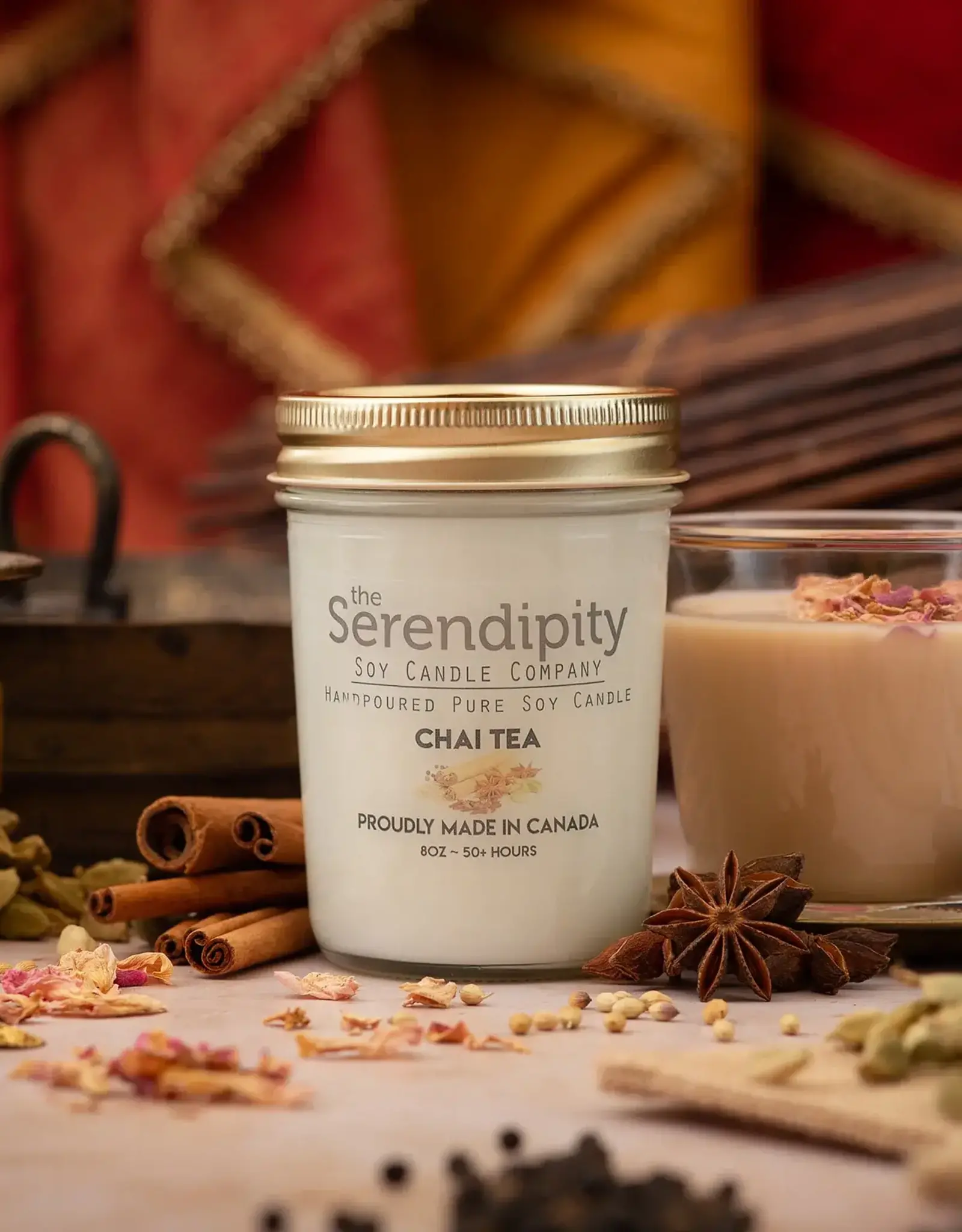 Serendipity Soy Candles 8oz Jar Candle - Chai Tea