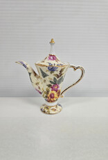 Vintage Limoges Miniature Floral Chintz Teapot - 4.75"
