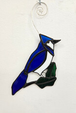Stained Glass Blue Jay Suncatcher