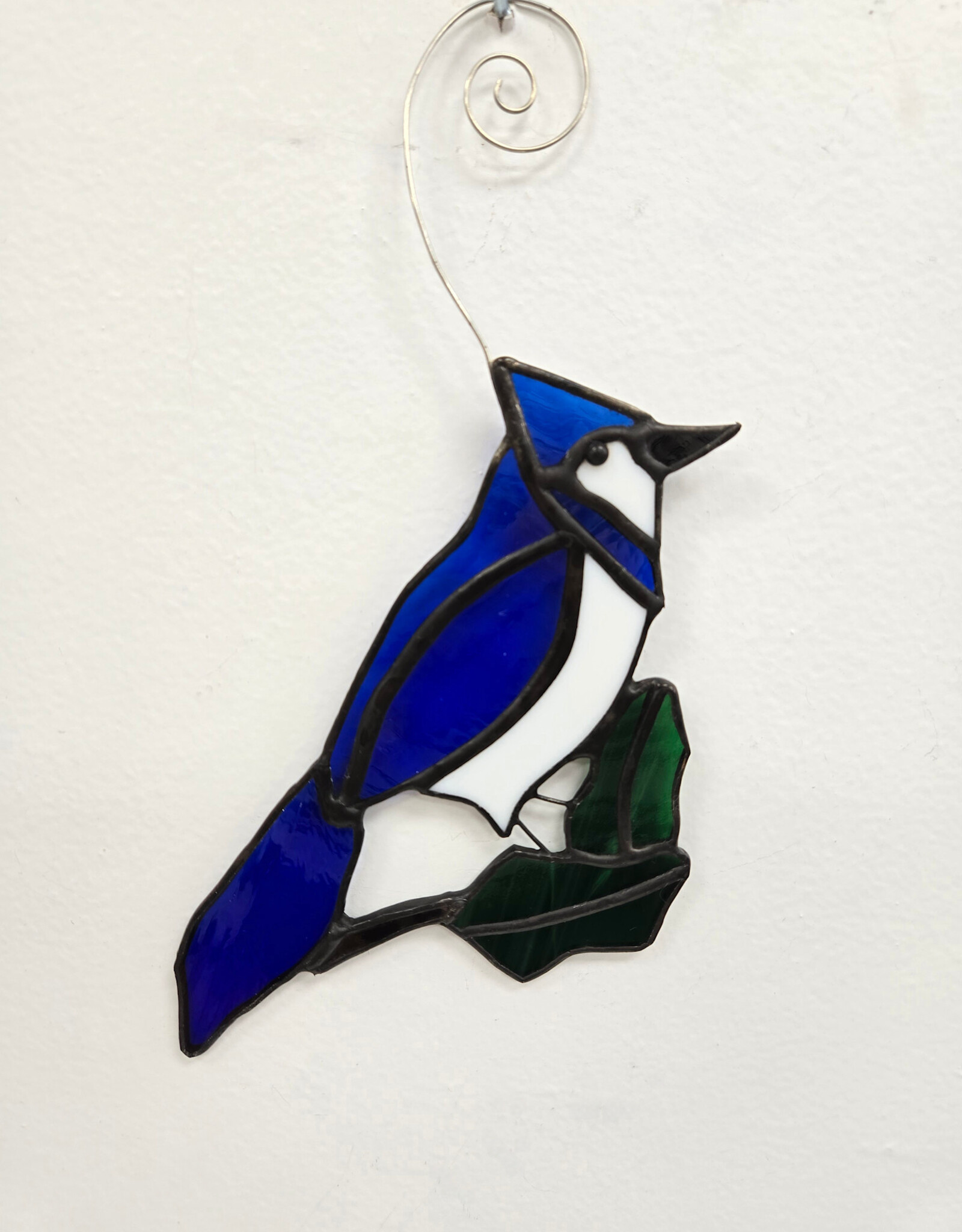 Stained Glass Blue Jay Suncatcher