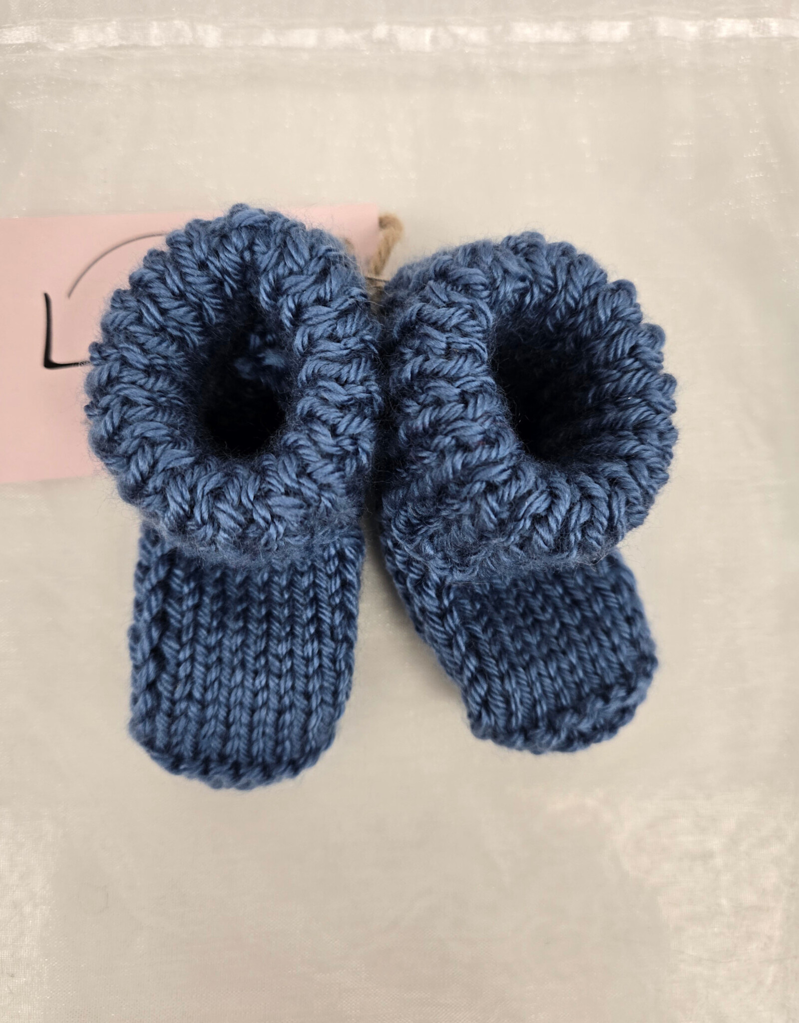 Knitted Booties - Mediterranean Blue