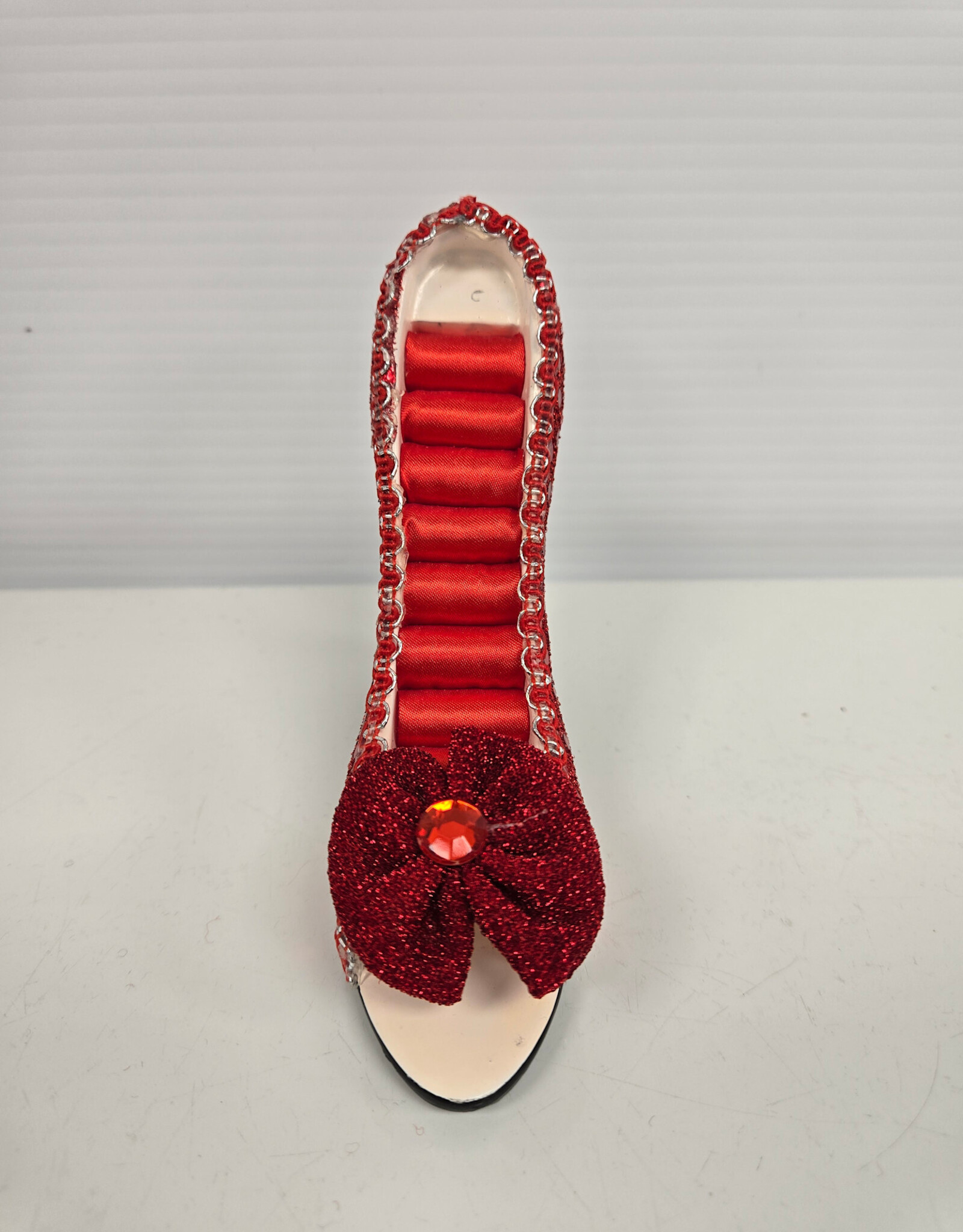 High Heel Shoe Ring Holder - red
