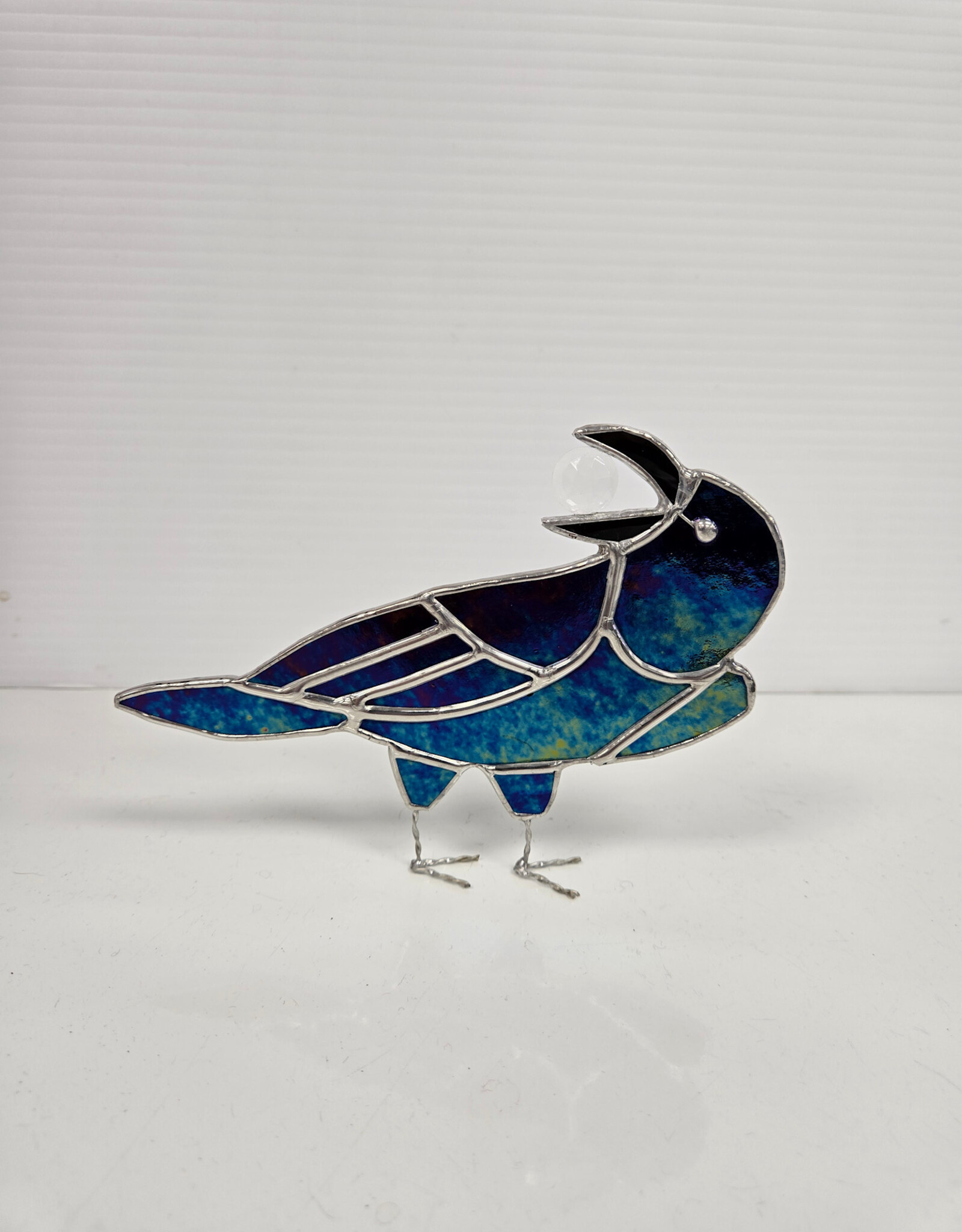 Stained Glass Crow - iridescent