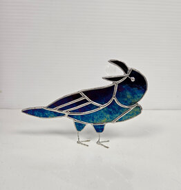 Stained Glass Crow - iridescent
